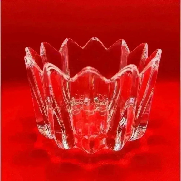 Vintage Swedish Orrefors Crystal Fleur Bowl by Jan Johansson, SIGNED!! - Picture 2 of 3
